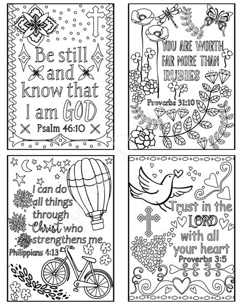 coloring scripture cards bible verse cards set   instant