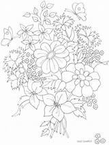 Embroidery Wzory Transfers Wyszywanie Crewel Haft Embroider Kwiatów Riscos sketch template