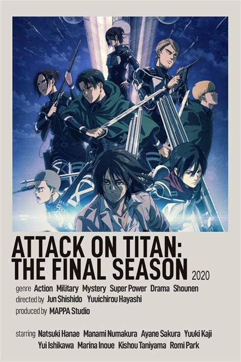 Attack On Titan The Final Season Minimalist Poster In 2021 Anime