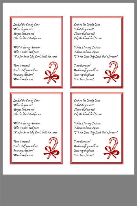 pin   mitchell  christmas candy cane poem candy cane