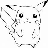 Pikachu Cute Pokemon Coloring Color Nicepng sketch template