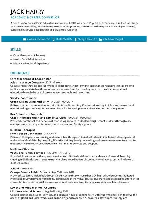 career counselor resume sample   resumekraft