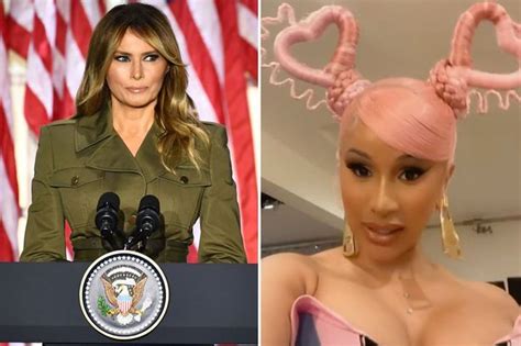 cardi b posts nude melania trump photo in dig at first