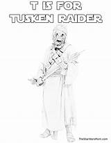 Tusken Coloring Wars Star Raider Alphabet Printables Sand Printable Raiders sketch template