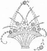 Embroidery Basket Flower Flowers Flickr Designs Floral Vintage Redwork Pattern Via Patterns Flores Hand 4shared Sew Cestas Collect Applique Later sketch template