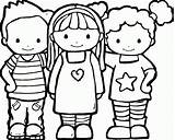 Coloring Pages Friendship School sketch template
