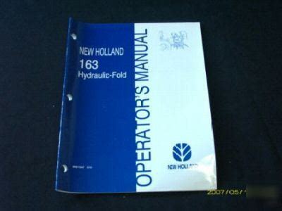 holland  hyd fold tedder rake operator manual