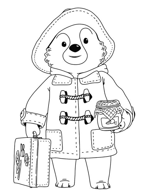 paddington bear  picnic coloring page  printable coloring