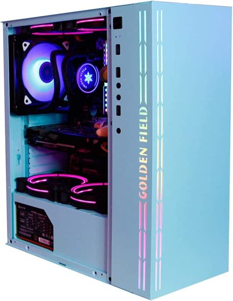 Wsnbb Blue Gaming Case Mid Tower Atx M Atx Pc Gaming