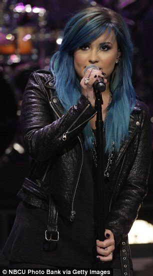 Demi Lovato Debuts Her Newly Dyed Blue Hair As She Performs Latest
