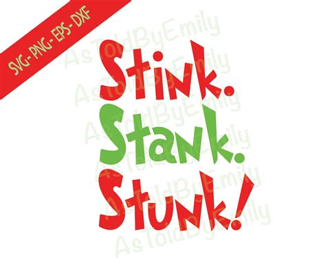 stink stank stunk svg png digital file  cricut silhouette