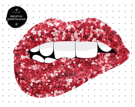 glitter red lips clip art png lips clipart dripping printable etsy