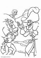 Coloring Hook Captain Pages Disney Peter Pan Book Villains Printable Gif Cartoons Villain Library Print sketch template