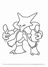 Alakazam Coloring Pokemon Go Pages Drawing Draw Getdrawings Template sketch template