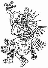 Aztec Coloring Pages Warrior Mayan Tlaloc Calendar Sun Color Kids Printable Stone Drawings Getcolorings Mexican Maya Colorings Print Choose Board sketch template