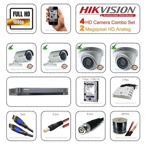 hikvision mp hd  cctv camera setup combo set dealers techfinderin