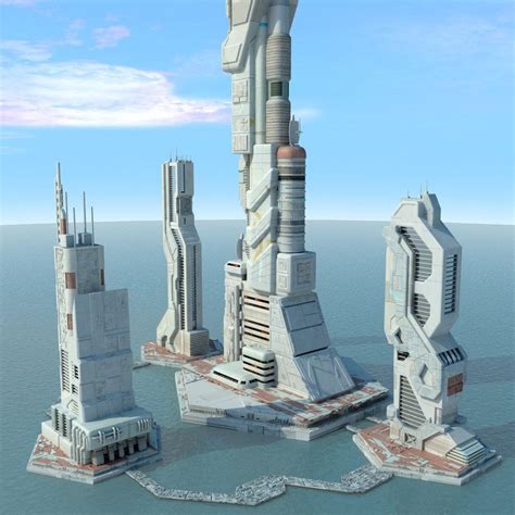3ds max sci fi futuristic city futuristic city