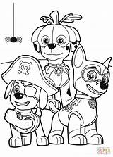 Coloring Paw Patrol Halloween Pages Party Printable sketch template