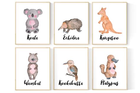 australian animal printables set   australian animals etsy