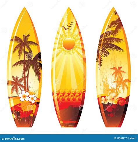 surf boards cartoon vector cartoondealercom