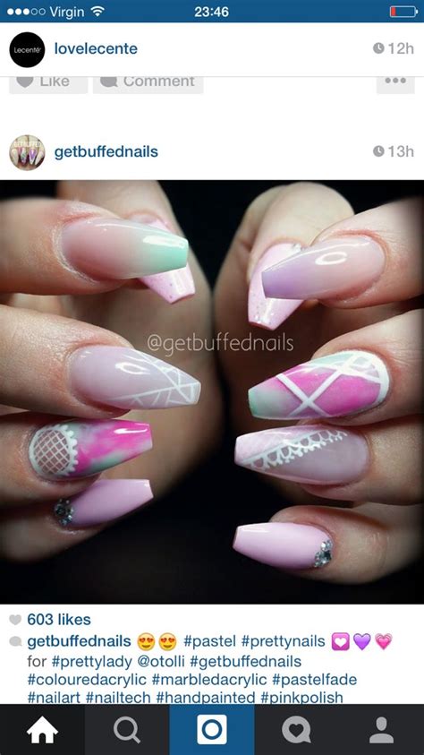 buffed buff nails toe nails pink polish nail polish cute nail