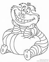 Cheshire Cat Coloring Disneyclips sketch template