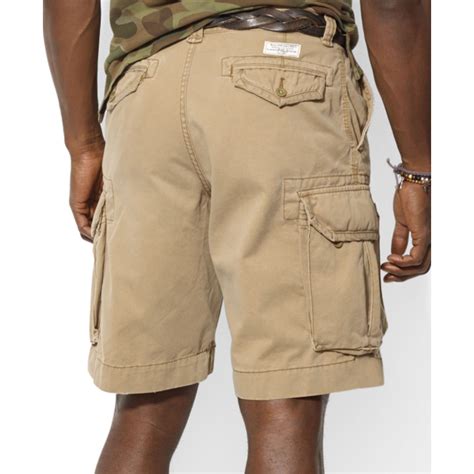ralph lauren big and tall gellar cargo shorts in natural for men lyst