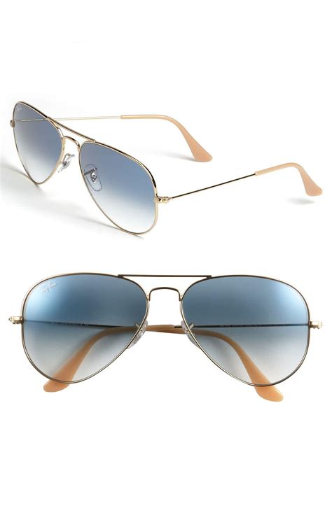 ray ban standard original 58mm aviator sunglasses in blue lyst