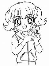 Coloring Pages Cute Girls Anime Popular sketch template