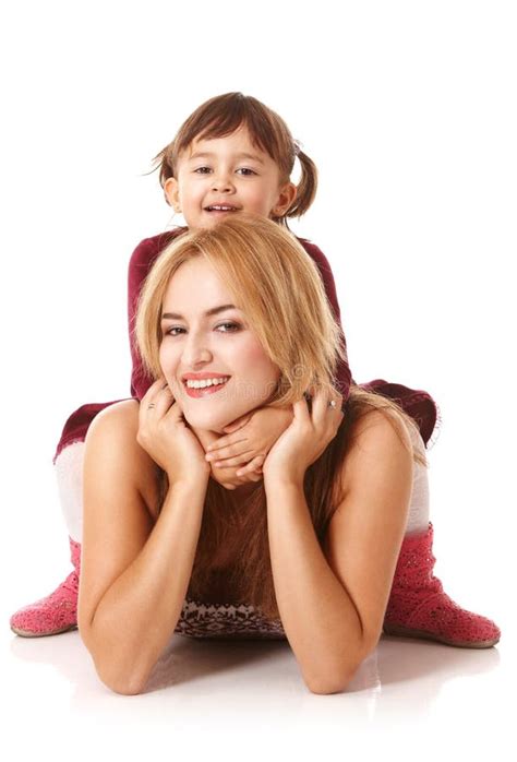 mother  daughter stock photo image  posing person