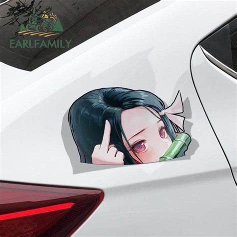 Demon Slayer Nezuko Big Eyes Peeking Car Sticker Anime Merch Store Online