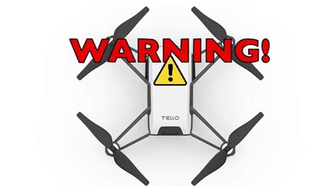 ryze tello warning read info   information guide youtube
