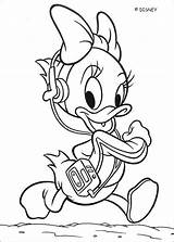 Duck Donald Coloring Daisy Pages Baby Listening Music sketch template