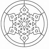 Mandala Snowflake sketch template
