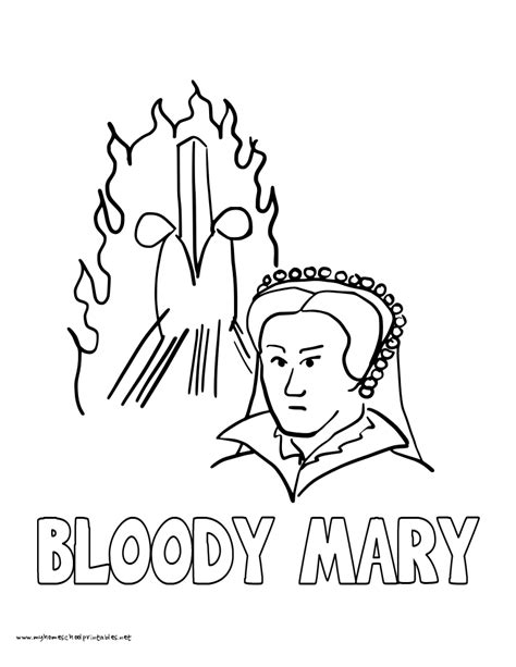 world history coloring pages printables bloody queen mary classroom