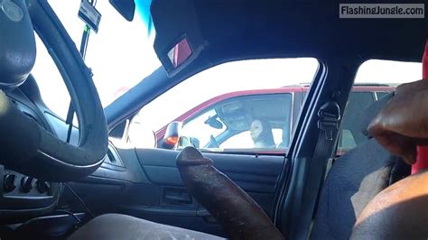 in car massive black dick for wife on parking dick flash