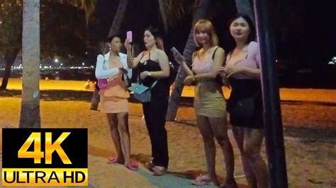 Pattaya 4k Nightlife Walk Lots Of Freelancers On Pattaya Beach Road Apr