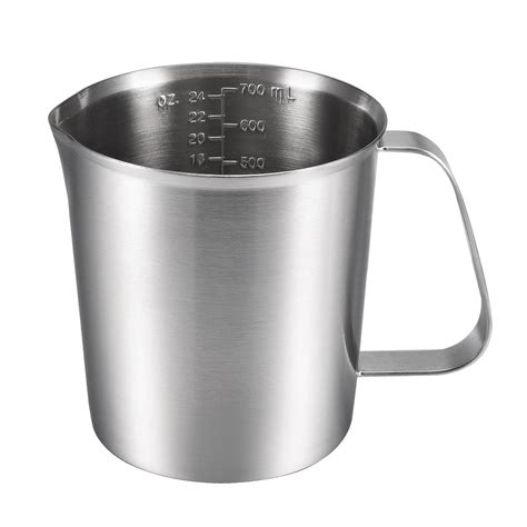 stainless steel measuring cup  marking  handle  ounces