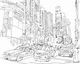 Times Square Drawing Paintingvalley sketch template