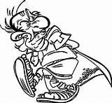 Asterix Coloring Thinking Man Wecoloringpage Cartoon Getdrawings Drawing sketch template