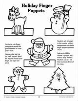 Finger Puppet Printable Templates Puppets Patterns Christmas Printables Paper Holiday Printablee Via sketch template