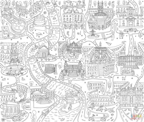 rome doodle coloring page  printable coloring pages earth