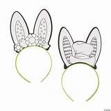 Bunny Color Ear Craft Headbands Own Coloring Crafts Easter Hobby Supplies Kids Orientaltrading Kits Pieces sketch template