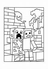 Creeper Coloring Pages Minecraft Face Getcolorings sketch template