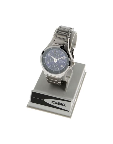 casio wrist watches  silver  men lyst