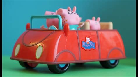 peppa pig  peppas red car toy youtube