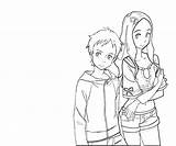 Naru Arata Coloring Pages Couple Another sketch template