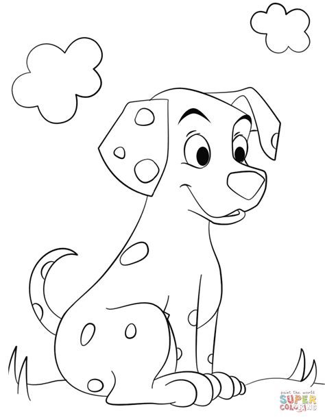 cute dalmatian dog coloring page  printable coloring pages