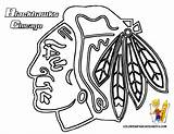 Coloring Pages Blackhawks Chicago Logo Book Hockey Kids Boys Teams sketch template