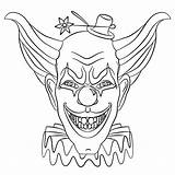 Coloring Scary Clown Pages Clowns Killer Choose Board Drawing Halloween Face sketch template